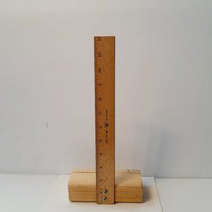 STANDING WOOD RULER WORKS GREAT for ebay handsfree photos
